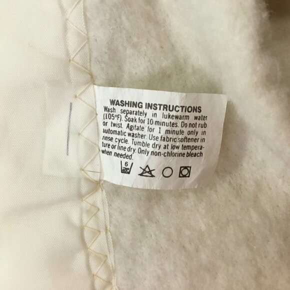 Vintage Beacon Baby Blanket White Satin Trim Receiving Made USA Rainbow WPL 1675 - Picture 9 of 10